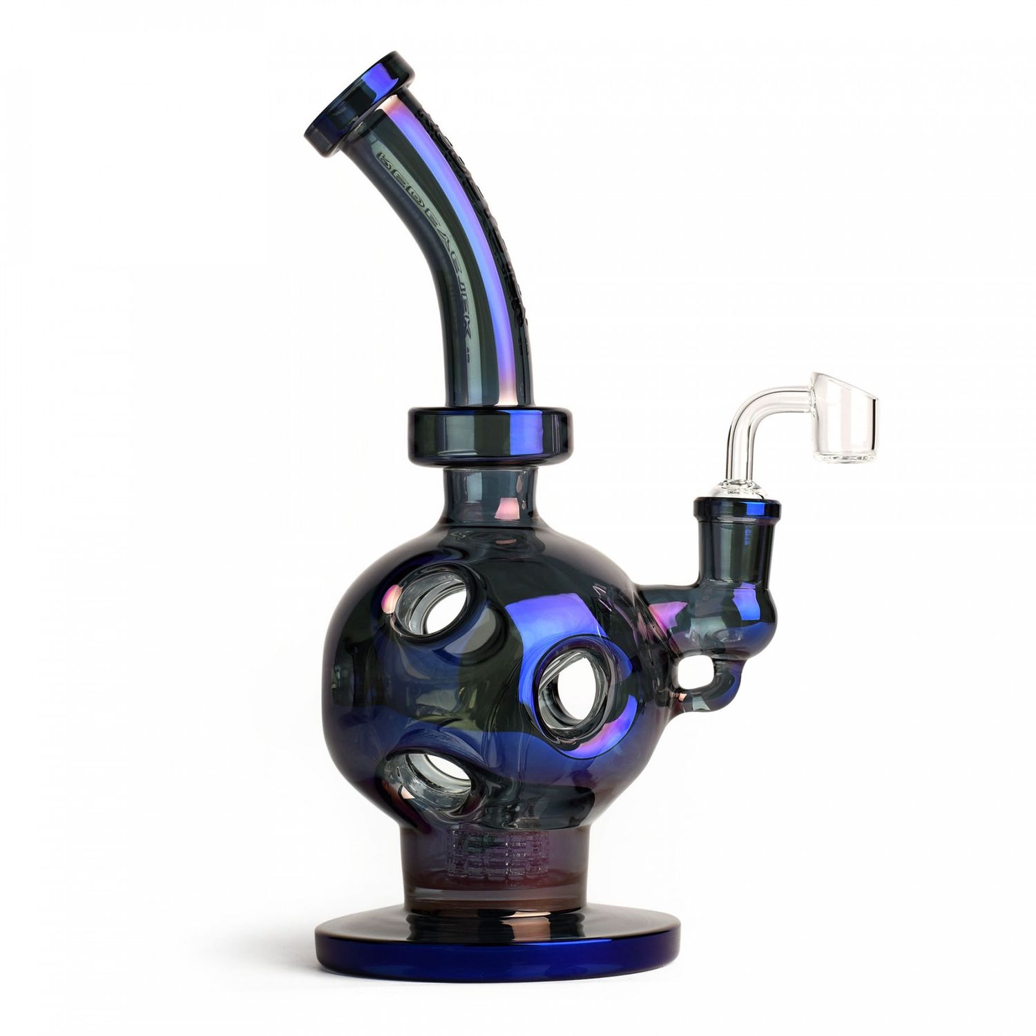 RED EYE TEK© 11" Terminator Swiss Globe Concentrate Rig, Color: Metallic Blue