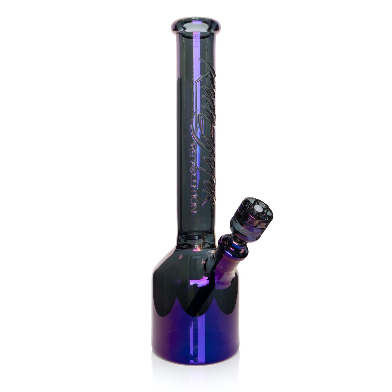 RED EYE TEK© 17" 7mm Thick Terminator Revolution Water Pipe, Color: Metallic Blue