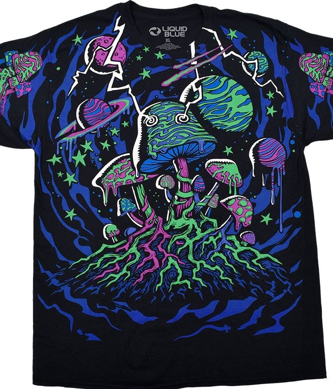 Shroom Galaxy Black T-Shirt