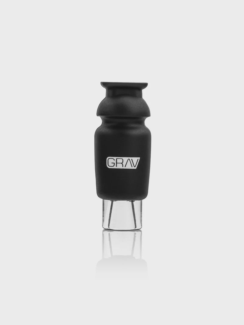 GRAV® Silicone-Capped Glass Crutch, Color: Black