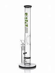 GRAV® Large, Clear Straight Base w/ Disc Water Pipe, Color: Black