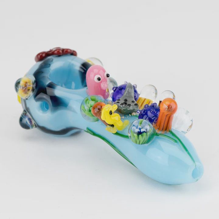 Great Barrier Reef Small Spoon Pipe by Empire Glassworks