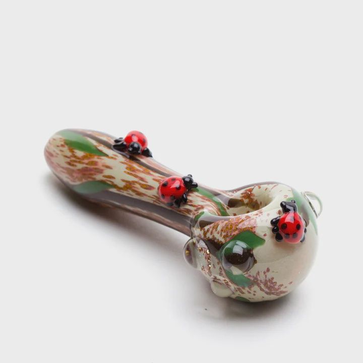 Lady Bug Small Spoon Pipe by Empire Glassworks