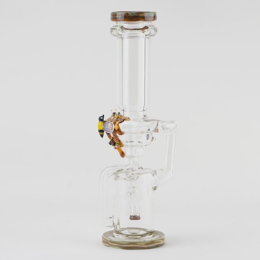 Save the Bees Large Recycler by Empire Glassworks