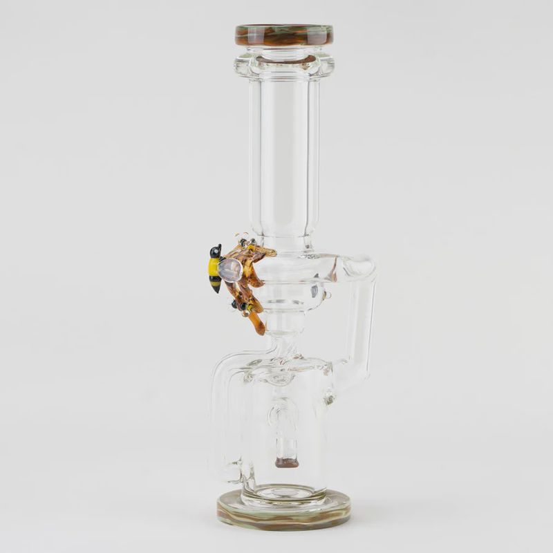Save the Bees Large Recycler by Empire Glassworks