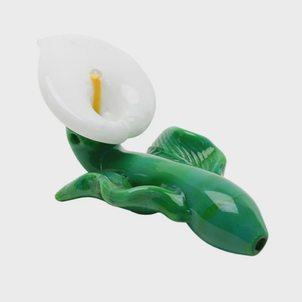Calla Lily Pipe by Empire Glassworks