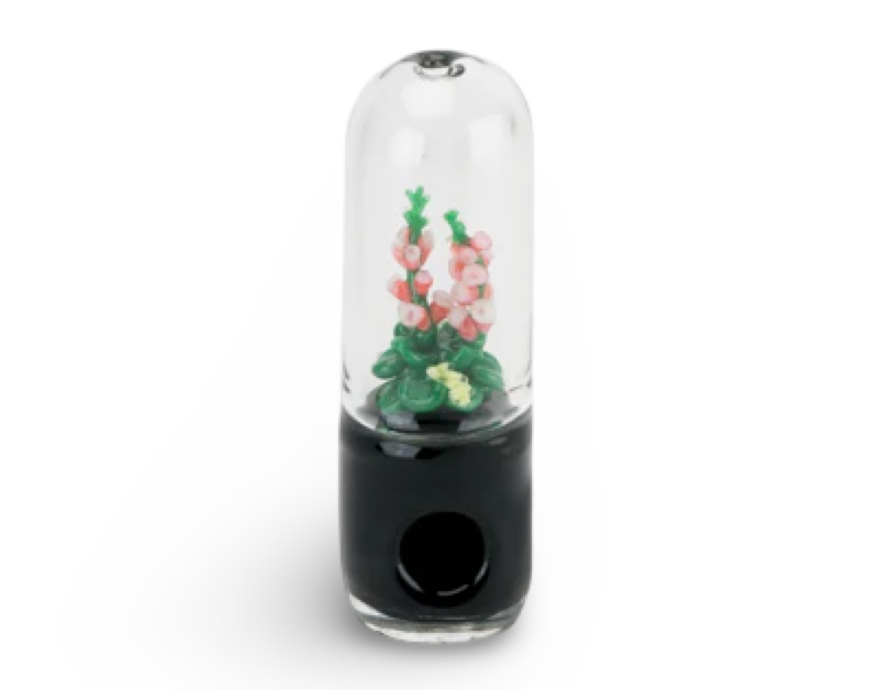 Pink Fox Glove Pipe by Empire Glassworks