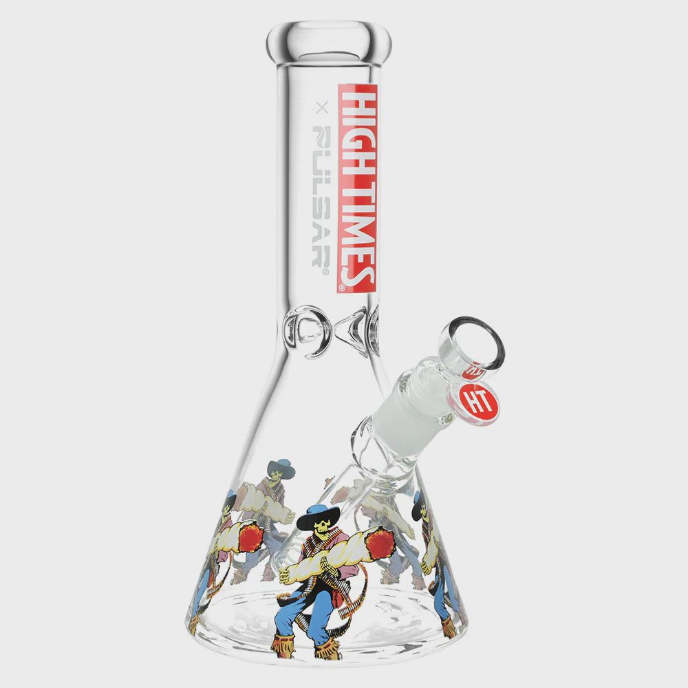 High Times x Pulsar Beaker 10" Waterpipe Cowboys