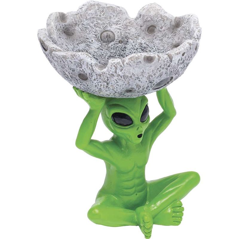 Alien Holding Moon Ashtray