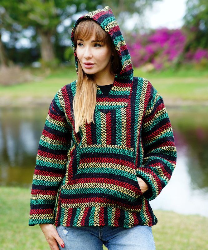 Baja Joe Mexican Hoodie -  Rasta