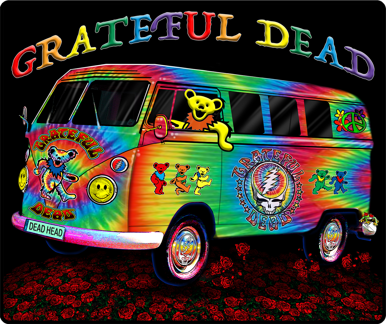 Earth Ragz Grateful Dead Throw Blanket - Van