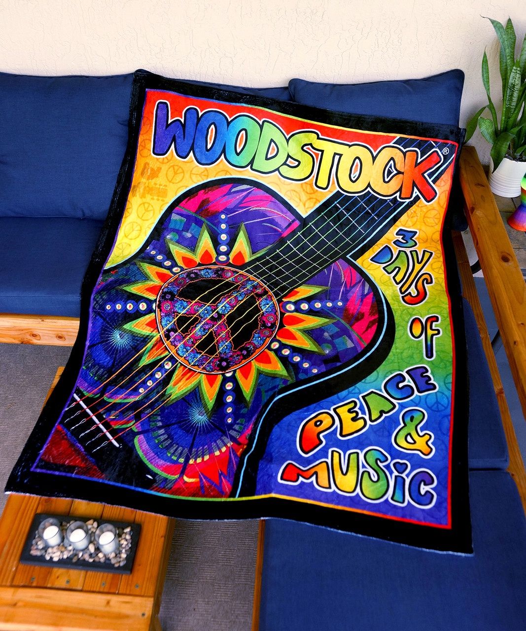 Earth Ragz Woodstock Guitar Throw Blanket
