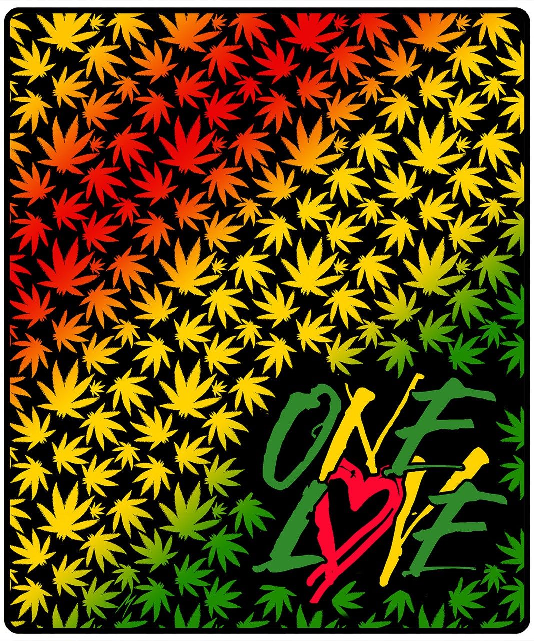 Earth Ragz 420 Throw Blanket - Rasta One Love