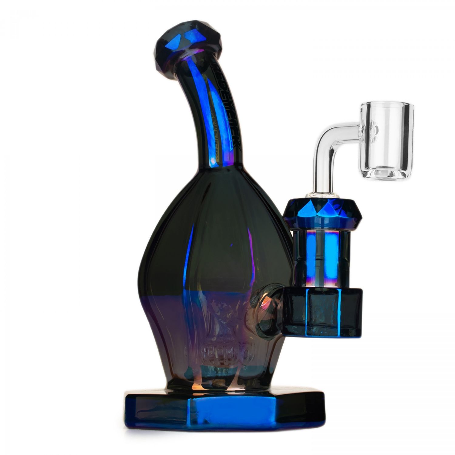 RED EYE TEK© 7" Terminator Aquila Concentrate Rig, Color: Metallic Blue