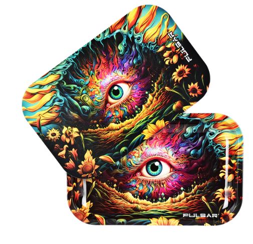 Pulsar Metal Rolling Tray w/ Lid - Sunflower Of The Mind