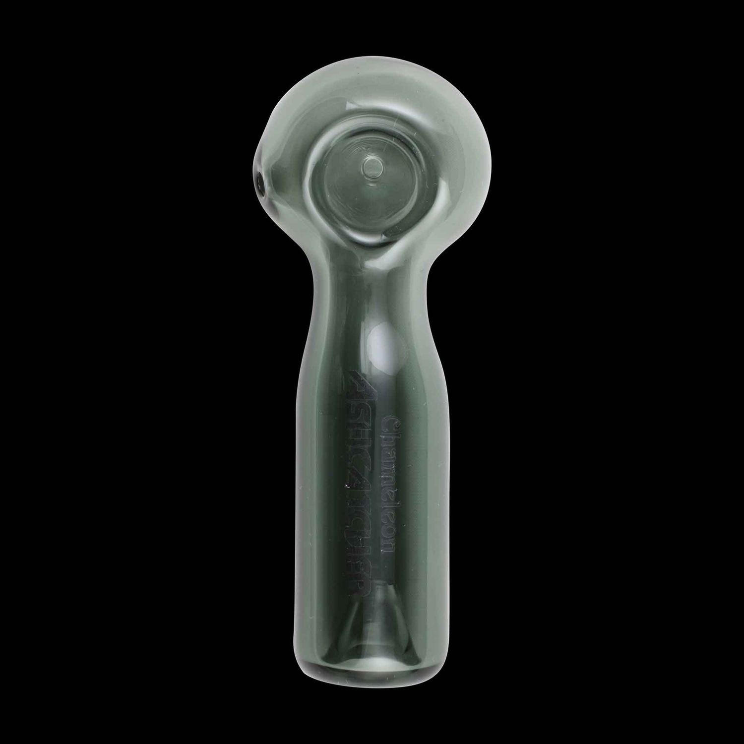 Ash Catcher Slugger Style Glass Pipe By Chameleon Glass, Color: Black