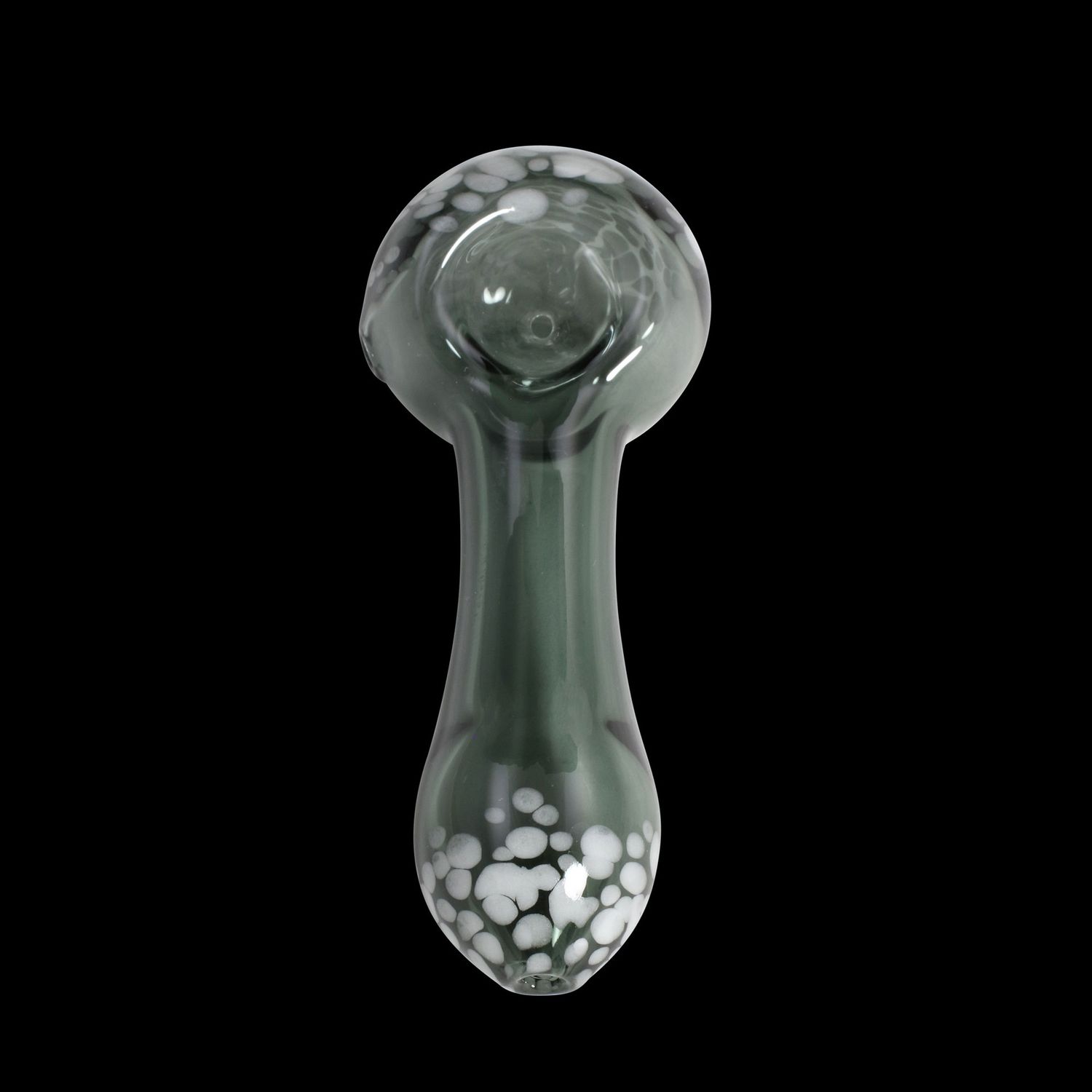 Cache Glow in the Dark Glass Pipe By Chameleon Glass, Color: Black