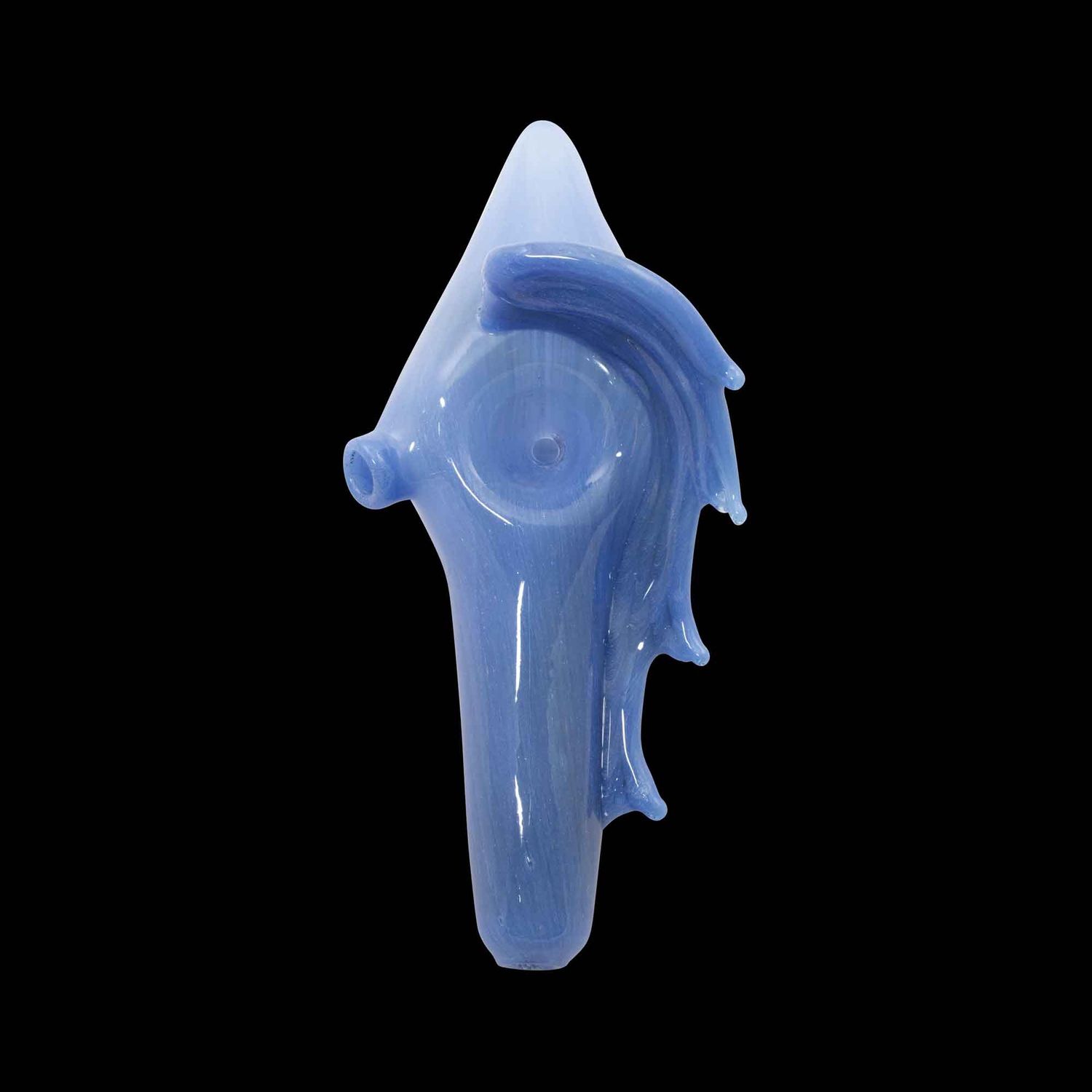 Conch Glass Pipe By Chameleon Glass, Color: Blue