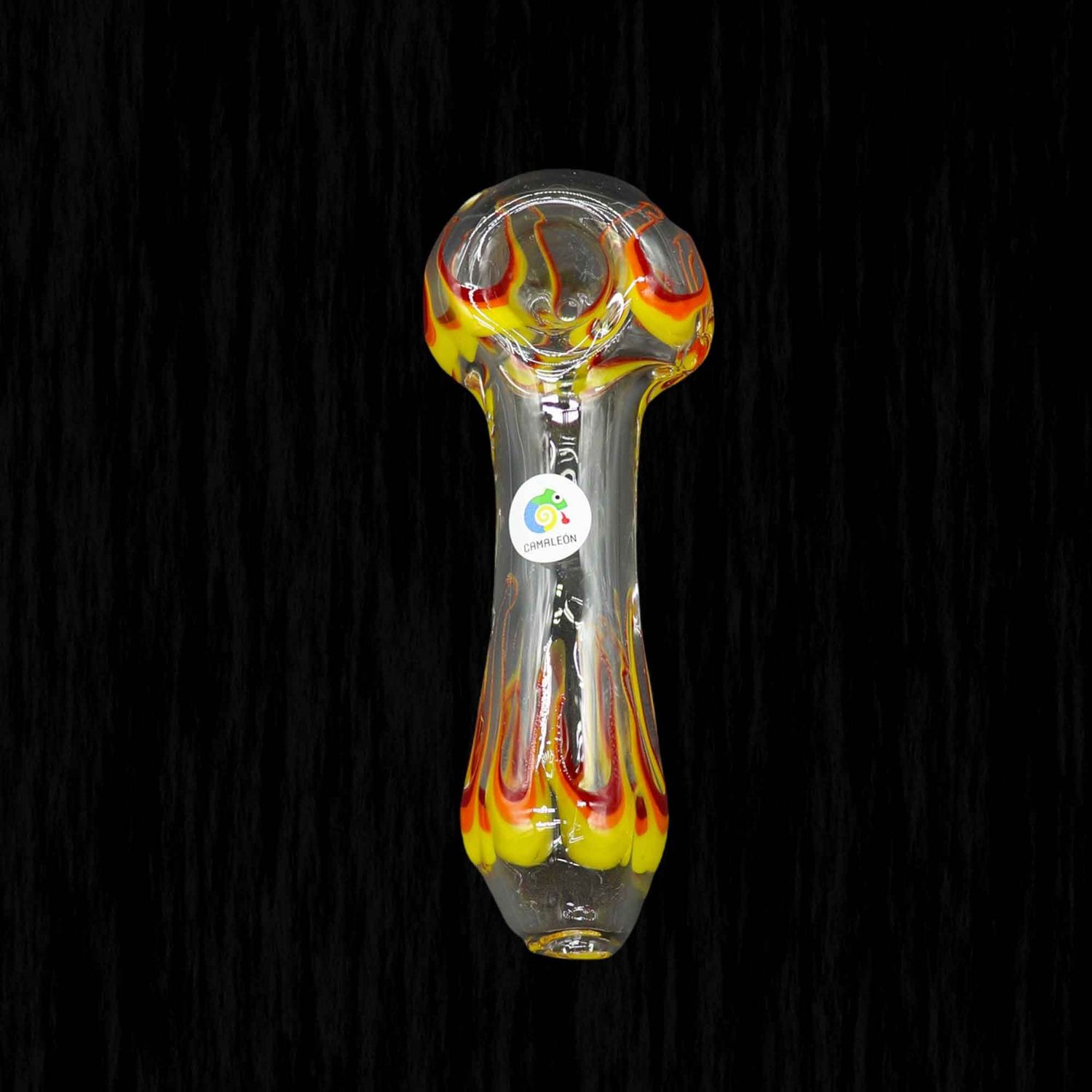Fire Glass Pipe By Chameleon Glass, Color: Black