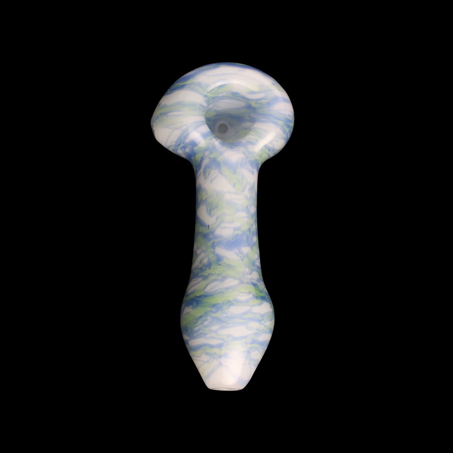 Granite Glass Pipe By Chameleon Glass, Color: White
