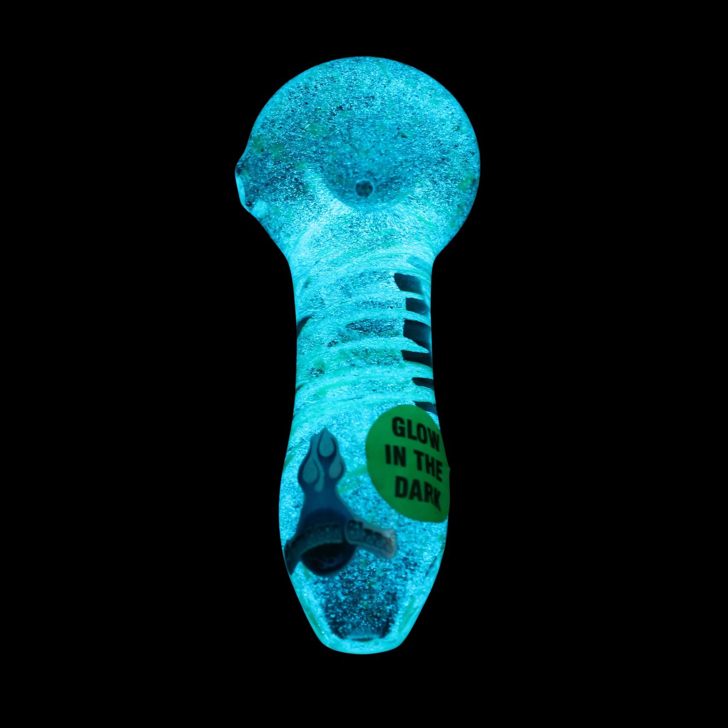 Firefly Glow  Vortex Glass Pipe By Chameleon Glass, Color: Glow