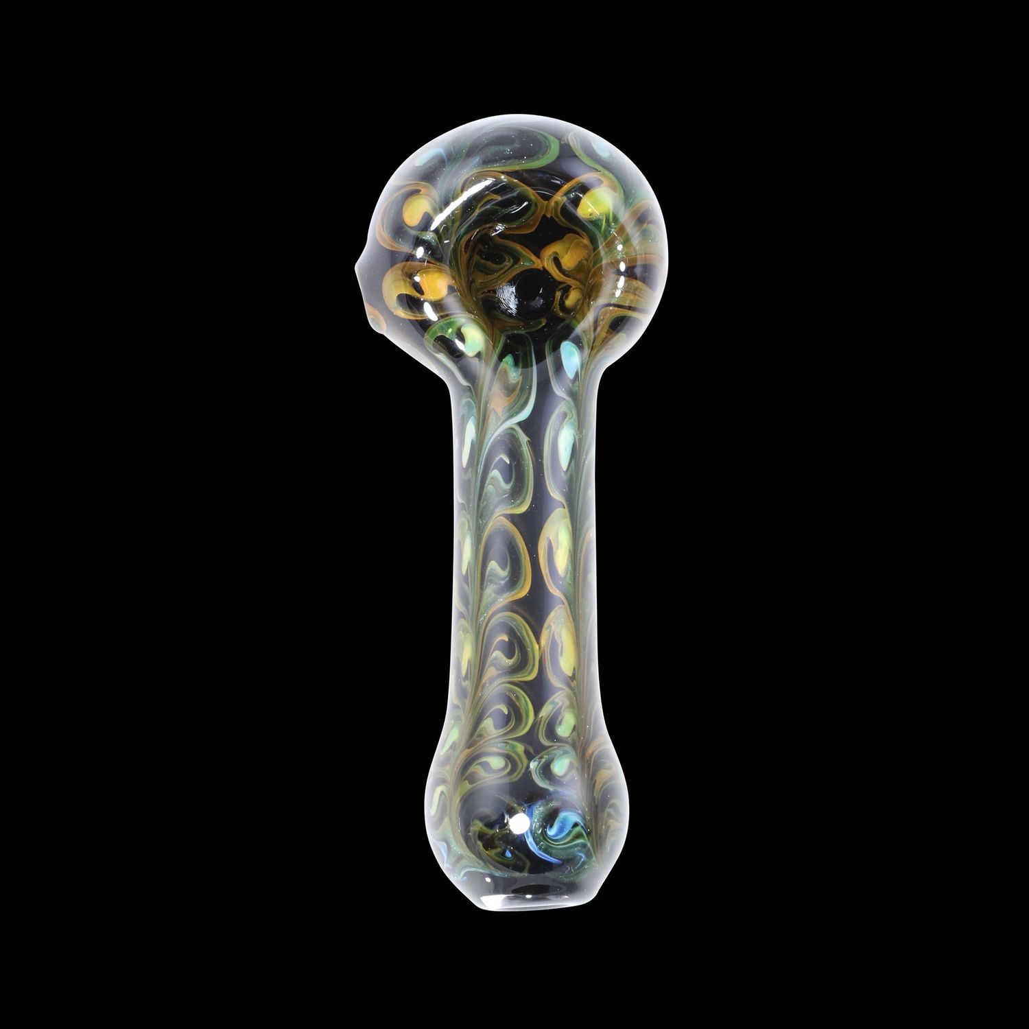 Fourth Dimension Glass Pipe By Chameleon Glass, Color: Black
