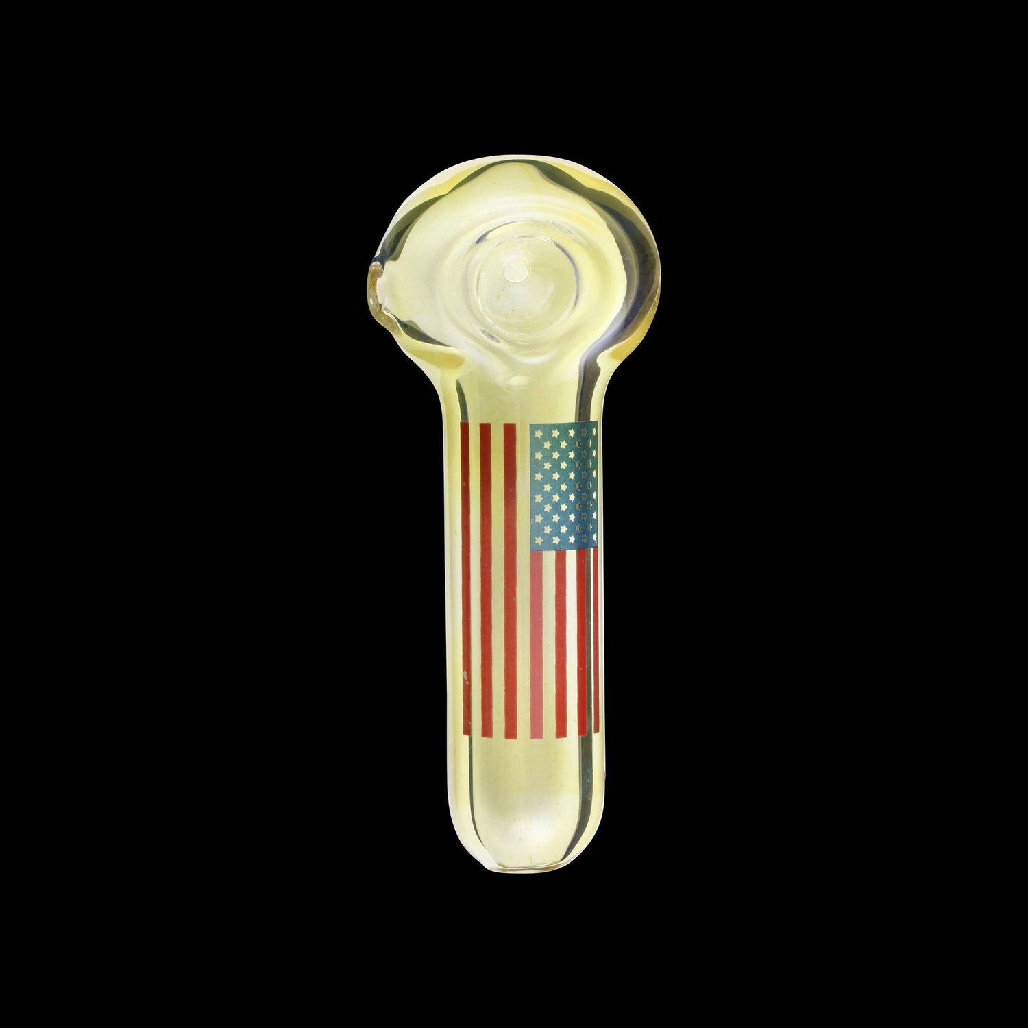 Old Glory Glass Pipe By Chameleon Glass, Color: Color Change