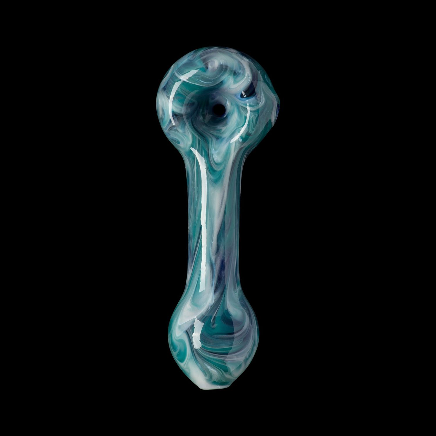 Granitized Glass Pipe By Chameleon Glass, Color: Blue