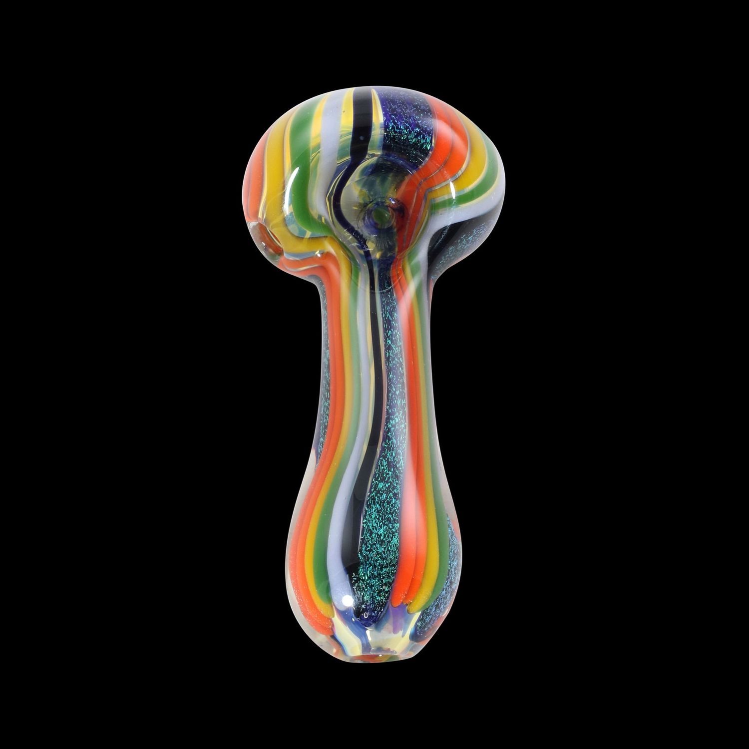 Rainbow Dichro Glass Pipe By Chameleon Glass, Color: Rainbow
