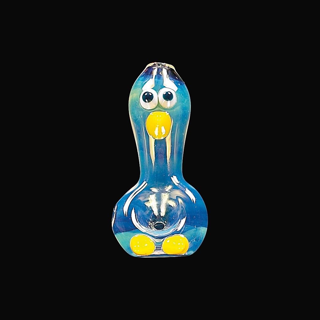 Happy Bird Glass Pipe By Chameleon Glass, Color: Color Change