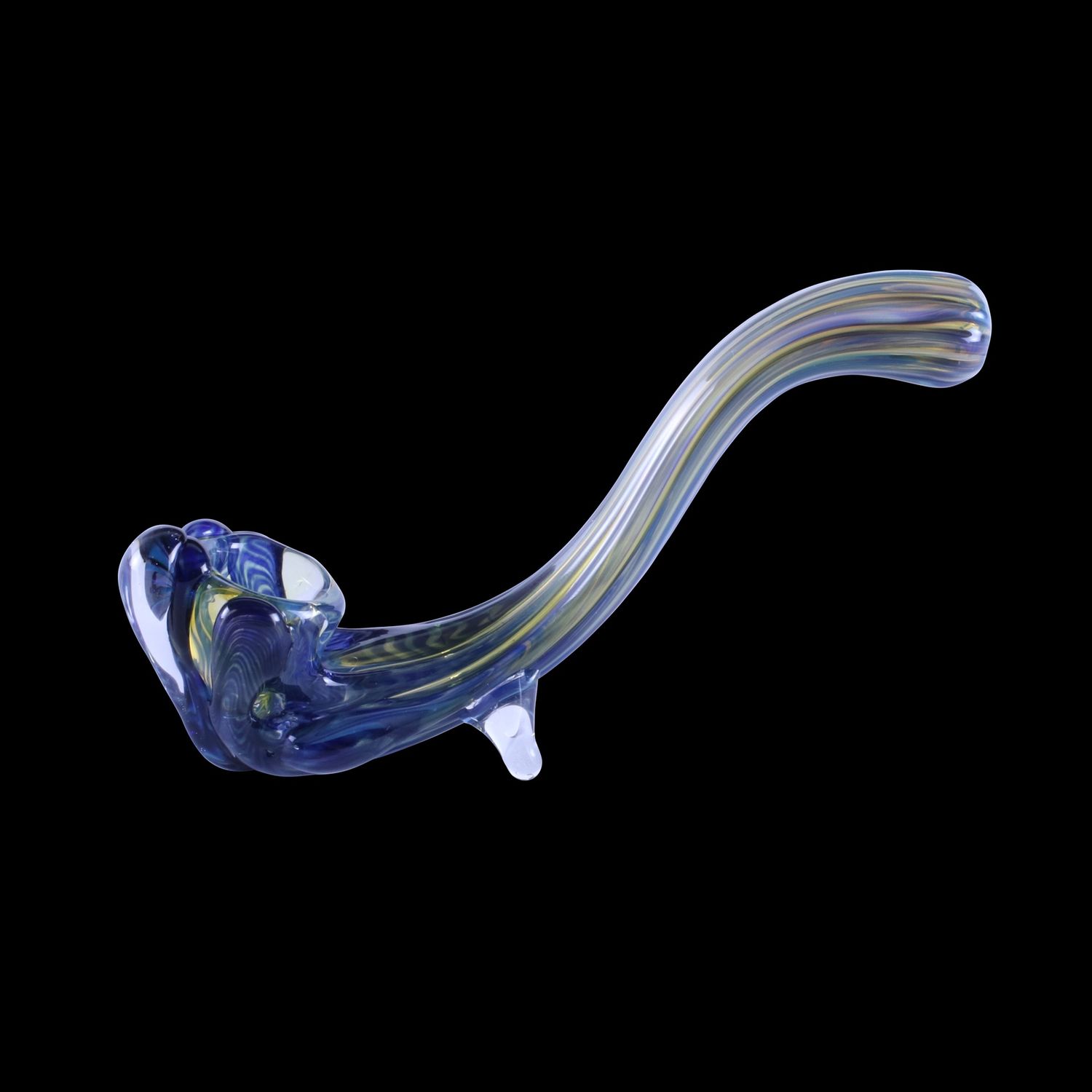 Old School Sherlock Glass Pipe By Chameleon Glass, Color: Blue