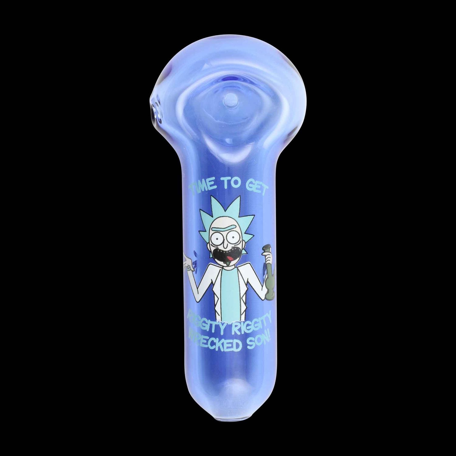 Riggity Wrecked Glass Pipe By Chameleon Glass, Color: Blue