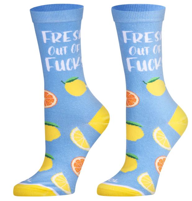 Fresh Out Of Fucks Women's Crew Socks