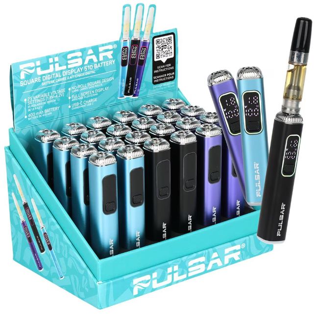 Pulsar 510 Square Digital Display Vape Battery - 400mAh