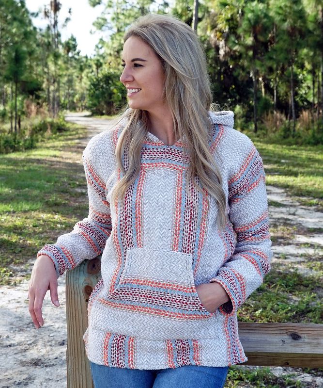 Baja Joe Mexican Hoodie -  Pastel Cayenne