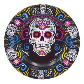 Sugar Skull Metal Ashtray