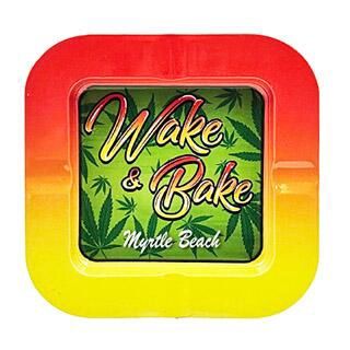 Wake &amp; Bake Square Ashtray