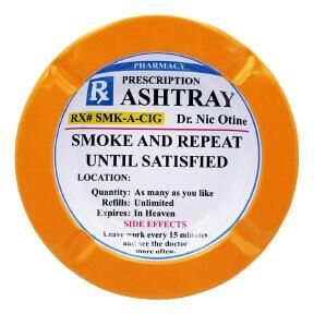 Metal Prescription Rx Ashtray