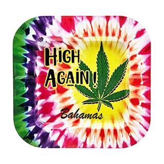 High Again Tie Dye Square Ashtray