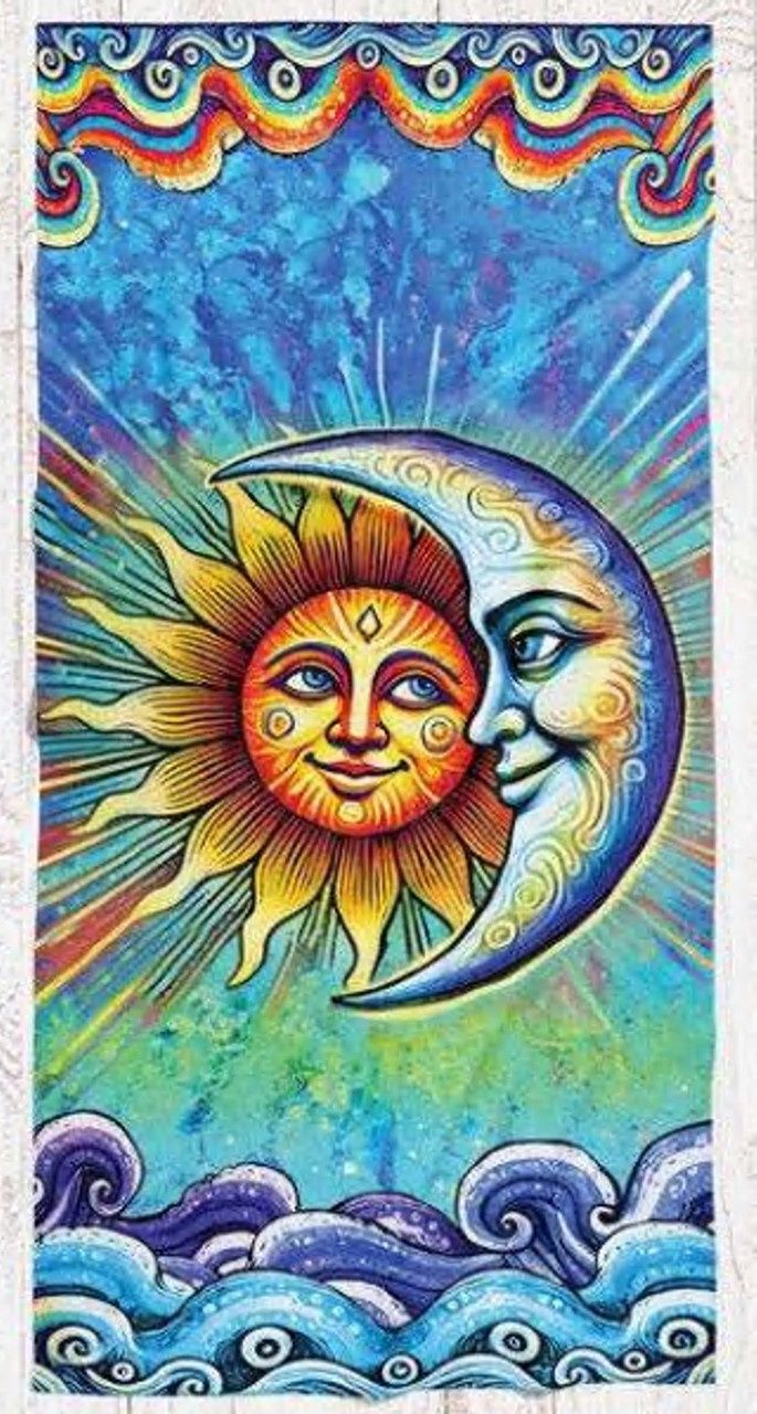 Earth Ragz Beach Towel - Sun &amp; Moon