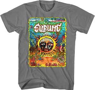 Sublime Under The Sea Sun Soft Charcoal T-Shirt, Size: Small