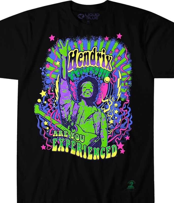 Jimi Hendrix Are You Experienced Black Athletic T-Shirt