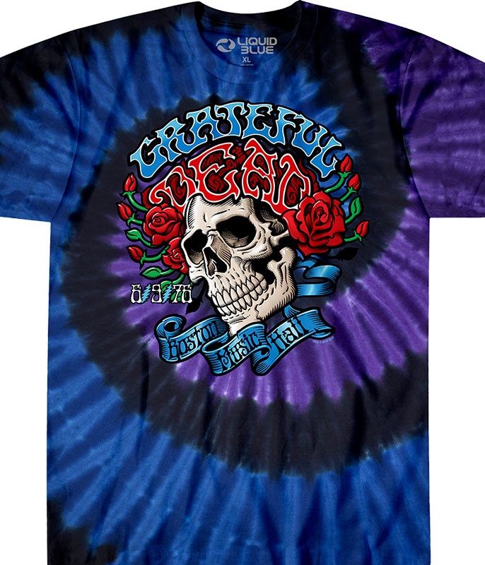 Grateful Dead Boston Music Hall Tie-Dye T-Shirt, Size: 2X-Large