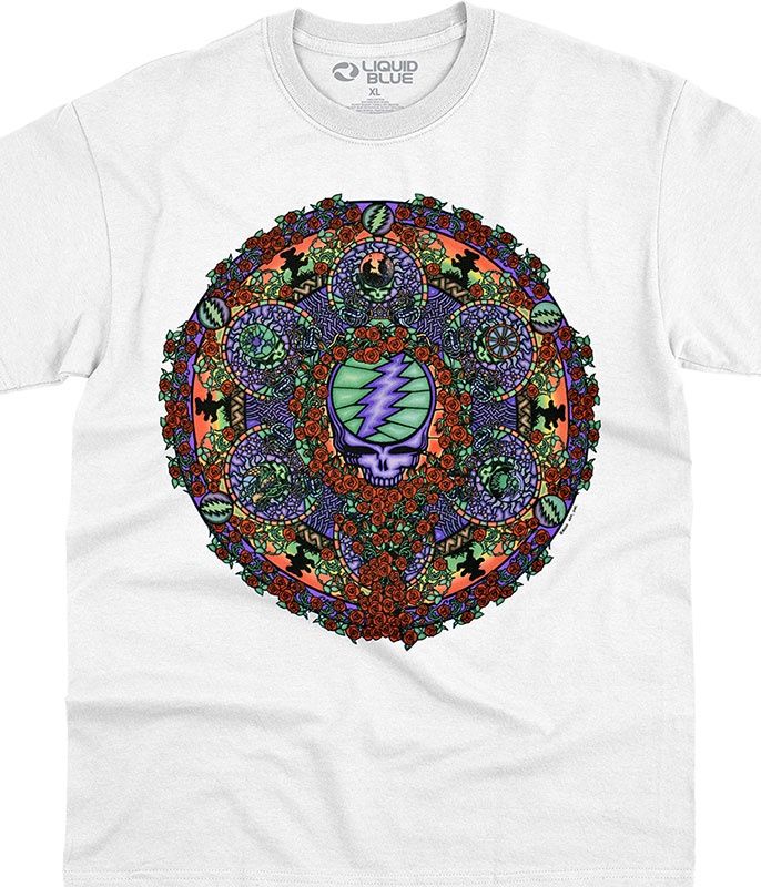 Grateful Dead Celtic Mandala White T-Shirt, Size: 2X-Large