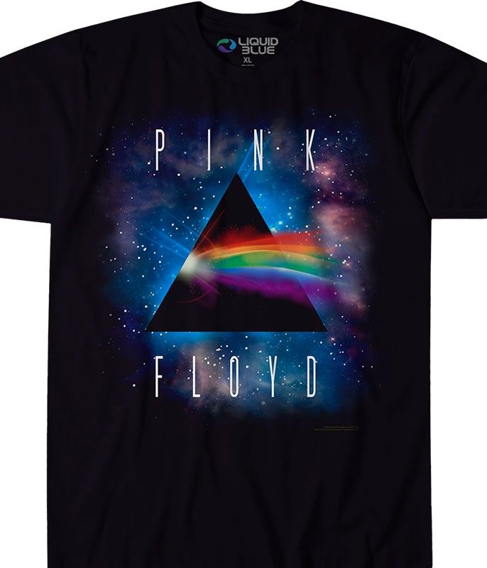Pink Floyd Dark Side Space Black Athletic T-Shirt, Size: 2X-Large