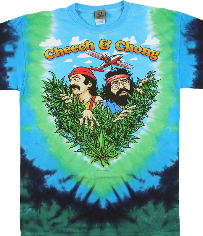 Cheech &amp; Chong Field Of Dreams Tie-Dye T-Shirt, Size: 2X-Large