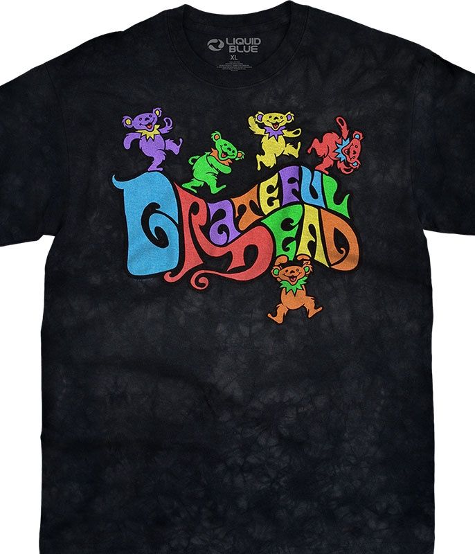 Grateful Dead Flipside Bears Tie-Dye T-Shirt, Size: 2X-Large