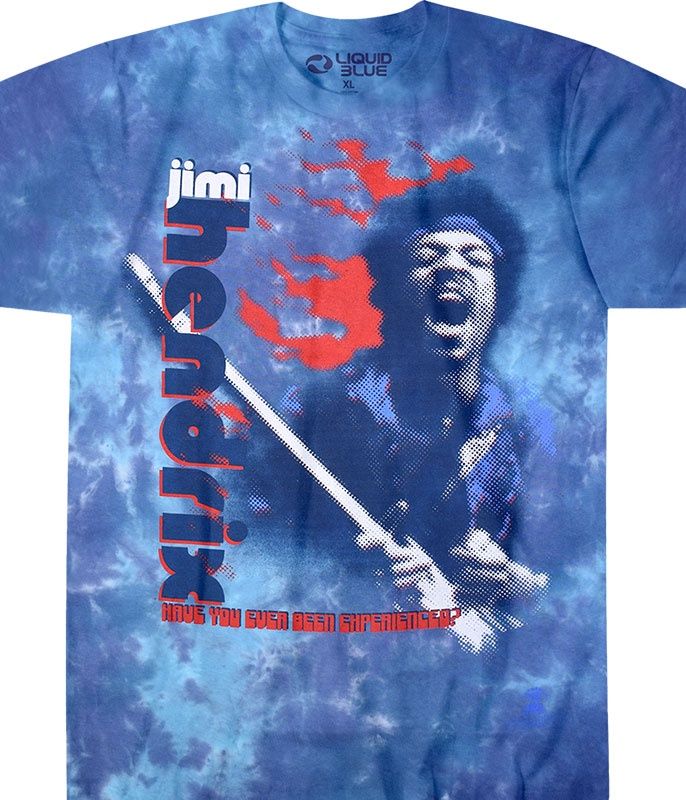 Jimi Hendrix Fire Tie-Dye T-Shirt, Size: 2X-Large