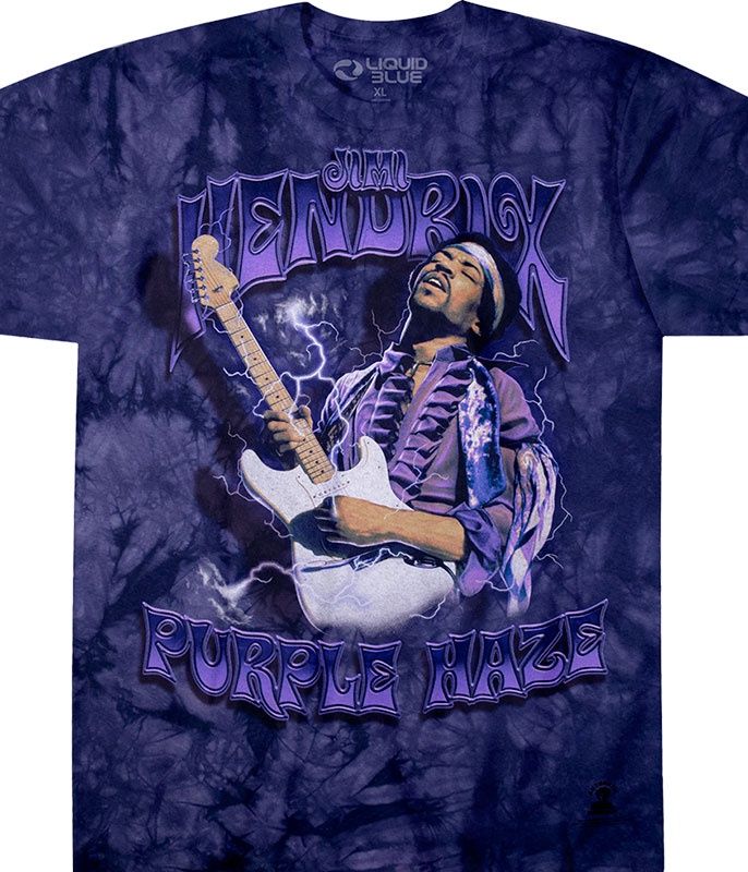 Jimi Hendrix Purple Haze Tie-Dye T-Shirt, Size: 2X-Large