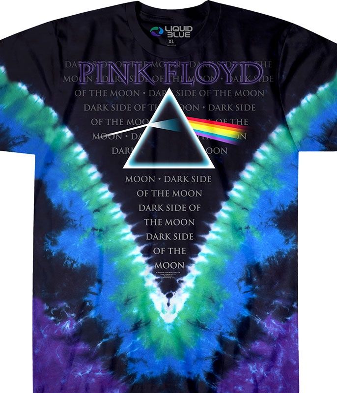 Pink Floyd Dark Side Vdye Tie-Dye T-Shirt, Size: 2X-Large